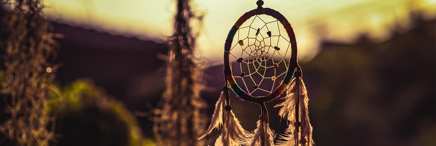 Background picture of a dream catcher