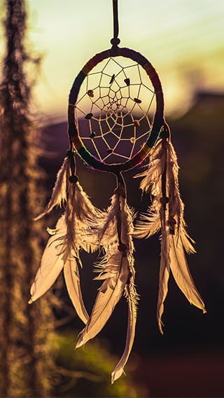 Background picture of a dream catcher